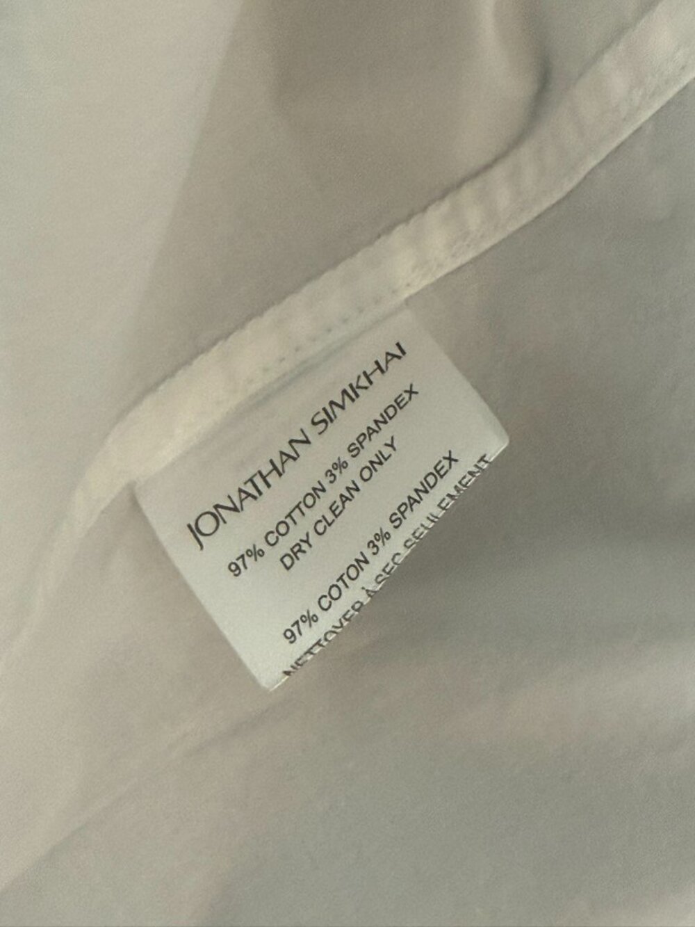 LIKE NEW Jonathan Simkhai Crissy White Mini Shirt Dress, Size L - Picture 10 of 11